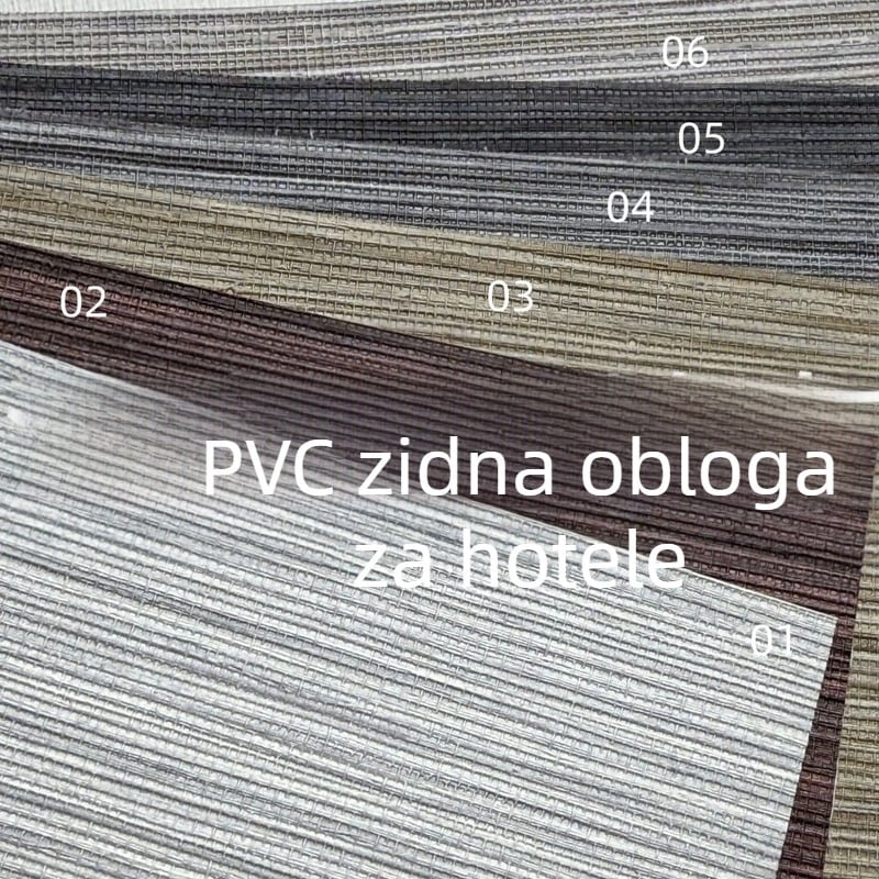 Hotelska inženjerska zidna obloga, širina 1,37 m, PVC baza s križnom tkaninom, vatrootporna, tkan vinil tapeta