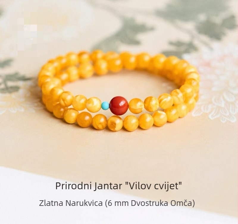 Narukvica od prirodnog voska za žene, perle millet, trostruki dizajn, južni crveni ahat i turkiz, profinjen dojam luksuza