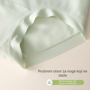 Ženske pamučne gaćice sa srednjim pojasom, prozračne i antibakterijske, s 7A pamukom.