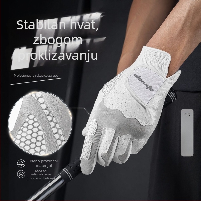 Muške univerzalne golf rukavice s protukliznim silikonom, prozračna nano tkanina
