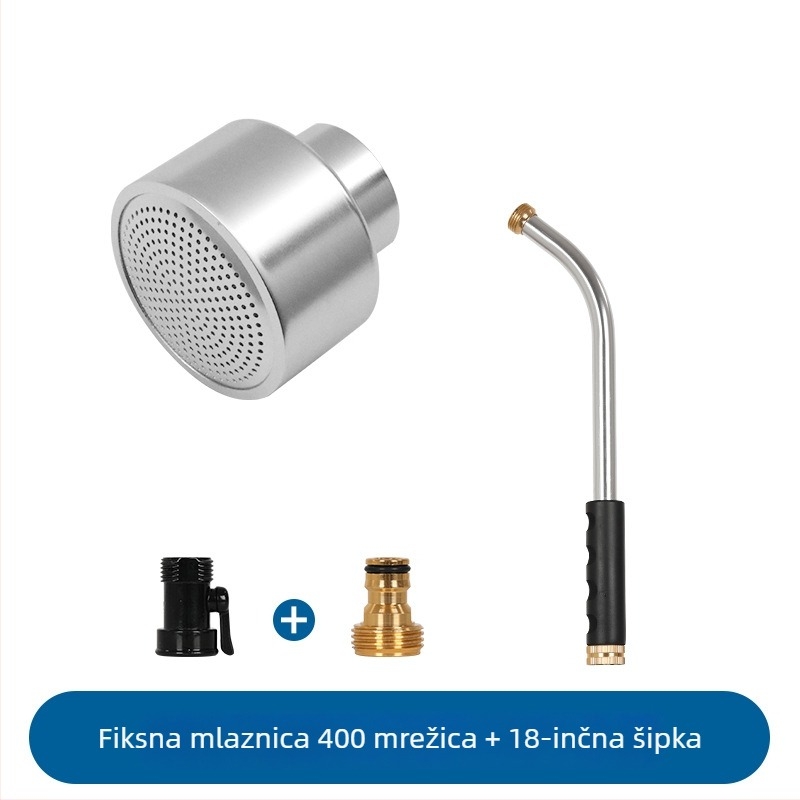 Odvojivi pištolj za navodnjavanje sadnica visokog protoka, aluminijski raspršivač za staklenik, mreža 400 i 2000