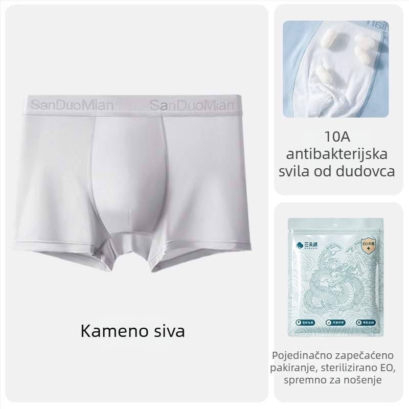 Muške bokserice od Lenzing Modal — prozračne, antibakterijske, brzo se suše, s Mulberry Silk podstavom u području prepona, udobnost tijekom cijele godine