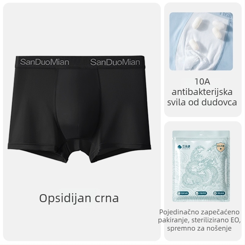 Muške bokserice od Lenzing Modal — prozračne, antibakterijske, brzo se suše, s Mulberry Silk podstavom u području prepona, udobnost tijekom cijele godine