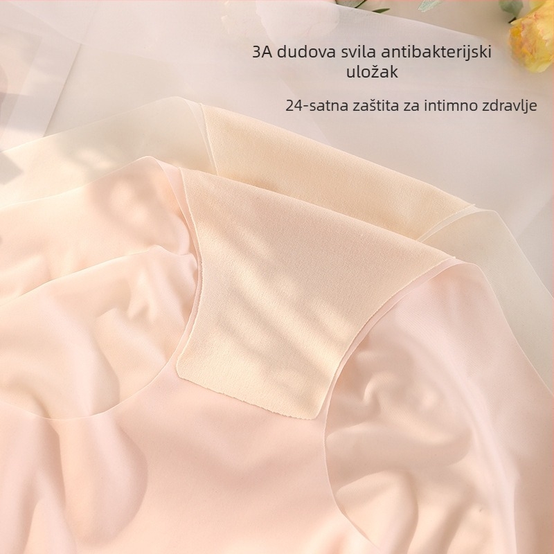 Plus veličine žensko donje rublje, 10D Ice Silk, srednji pojas, antibakterijsko, kontrola trbuha, prozračan, nevidljivo ispod odjeće, lagano
