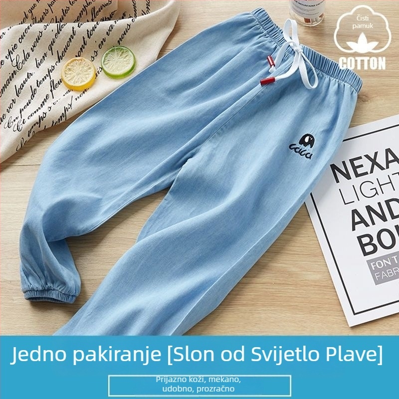Dječje hlače protiv komaraca za dječake i djevojčice, lagane ljetne casual sportske hlače, širokog kroja