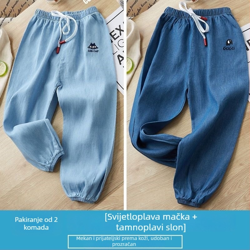 Dječje hlače protiv komaraca za dječake i djevojčice, lagane ljetne casual sportske hlače, širokog kroja