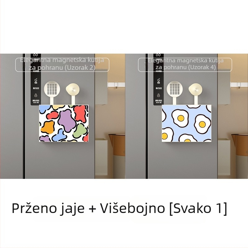 Magnetski okvir za skladište frižidera – bočna montaža, kuhinjski organizator, bez bušenja, višefunkcionalan