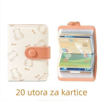 2026 novi model plastična držač kartica s više pretinaca, velika kapaciteta, kompaktan i ultra tanak, anti-magnetna zaštita, slatka torbica za dokumente