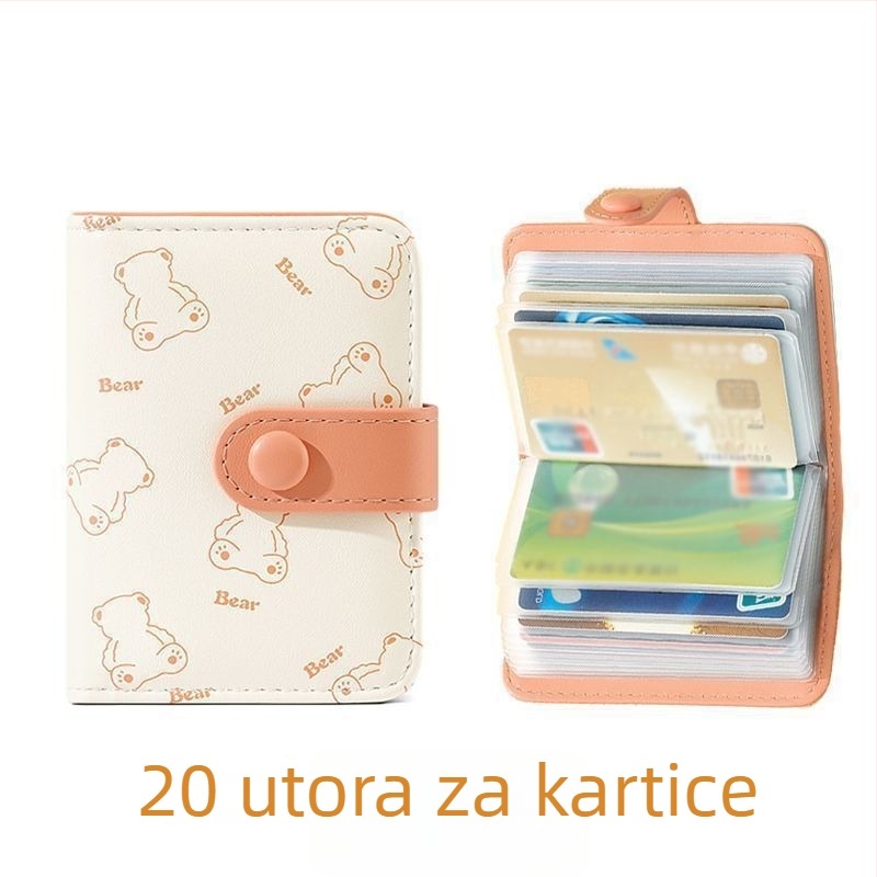 2026 novi model plastična držač kartica s više pretinaca, velika kapaciteta, kompaktan i ultra tanak, anti-magnetna zaštita, slatka torbica za dokumente