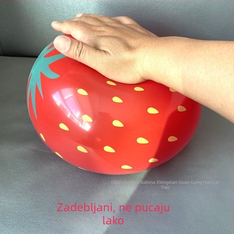 12-inčni latex balon s motivom jagode za djecu - voćni dizajn, igračka