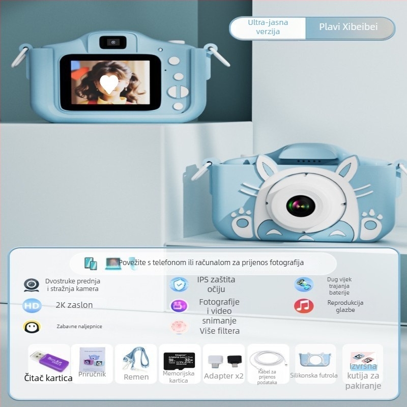 Dječja digitalna kamera igračka s HD videom i mogućnošću ispisa fotografija