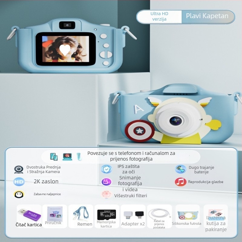 Dječja digitalna kamera igračka s HD videom i mogućnošću ispisa fotografija