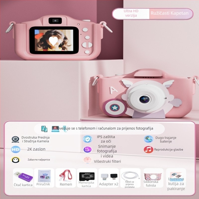 Dječja digitalna kamera igračka s HD videom i mogućnošću ispisa fotografija