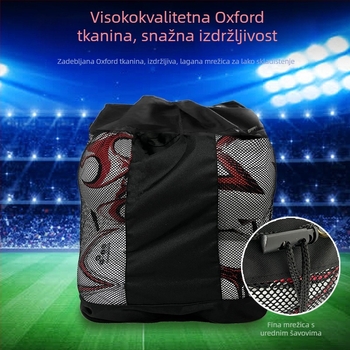 Sepwolf torba za nogomet i sportske potrepštine s mrežastim odjeljkom, velika torba za lopte (50–80 L) za nogomet, košarku i odbojku, prilagođeni dizajn
