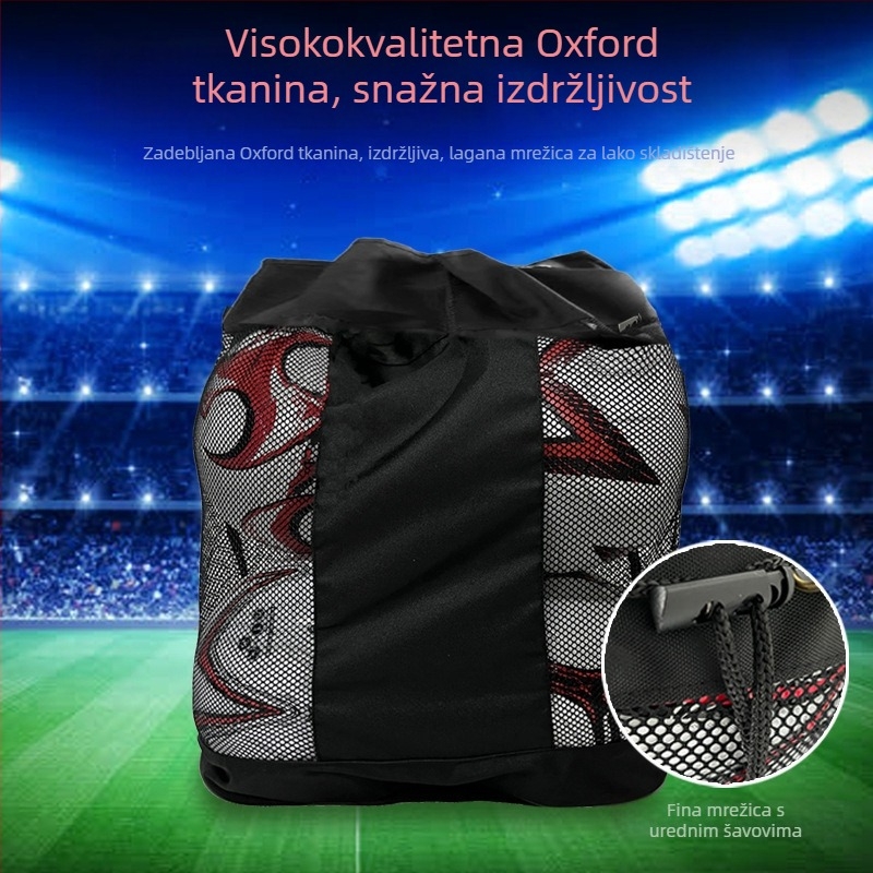 Sepwolf torba za nogomet i sportske potrepštine s mrežastim odjeljkom, velika torba za lopte (50–80 L) za nogomet, košarku i odbojku, prilagođeni dizajn