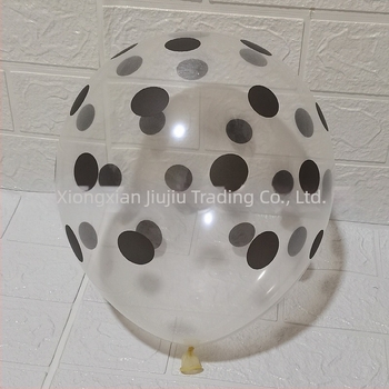 Roza balon s točkicama, 12 inča, proziran lateks, dekoracija za rođendan