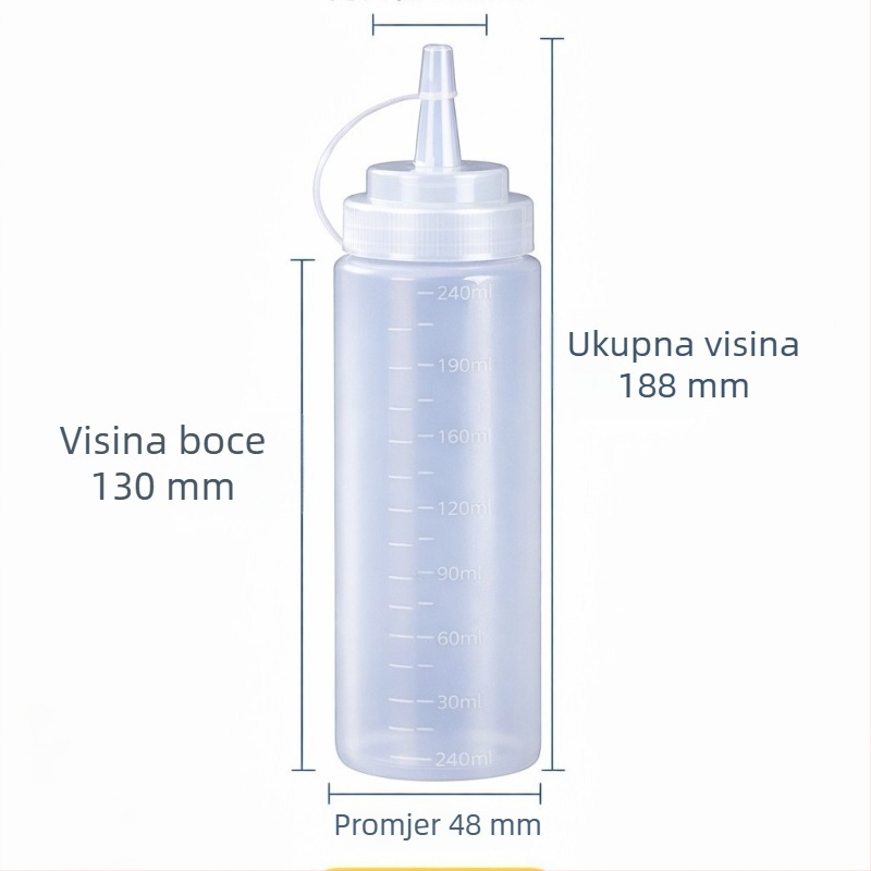 Plastična boca za izrjeđivanje umaka, hrana odobrena, komercijalna upotreba, za džem, rajčicu, preljev za salatu, začine i kuhinjsko ulje