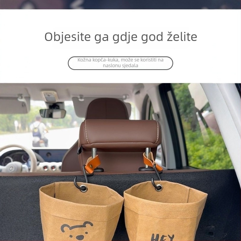 Slatko medvjedi auto koš za otpad s ventilacijom i torbom za pohranu, periva tkanina
