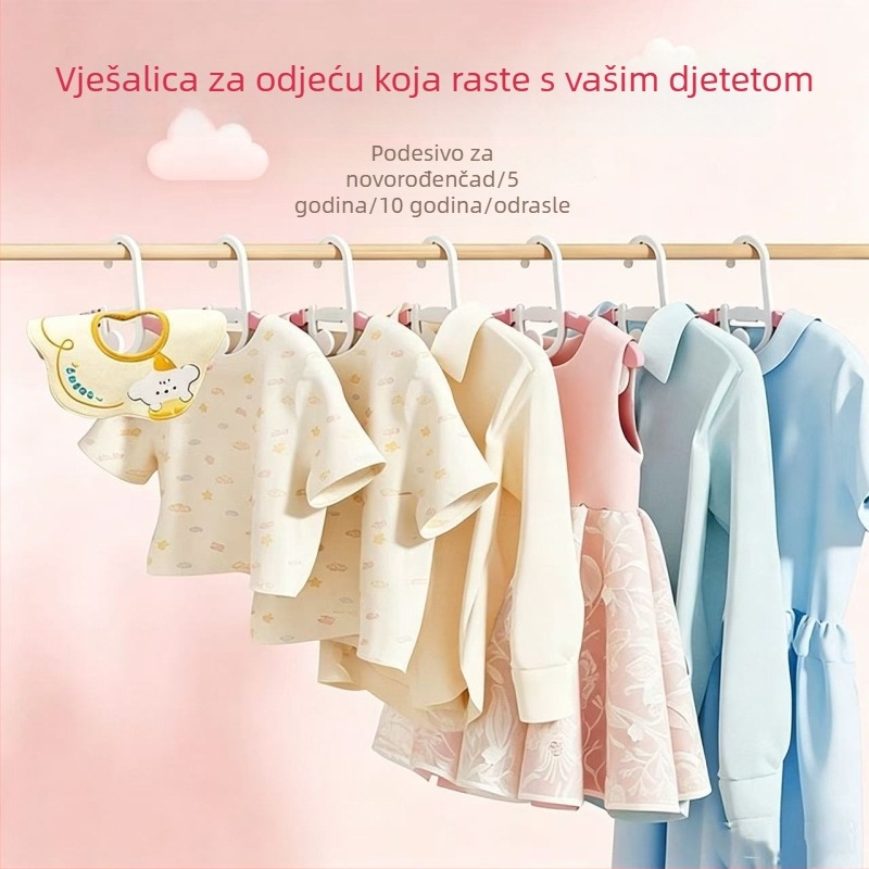 Nova dječja izvlačna vješalica za odjeću – deblja i čvrsta, protuklizna, za bebinu odjeću