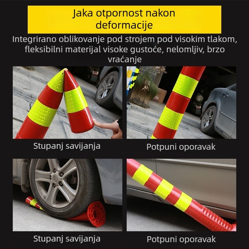 75 cm plastična kolona za upozorenje, fleksibilni razdjelnik, reflektirajuća barijera za parkiranje