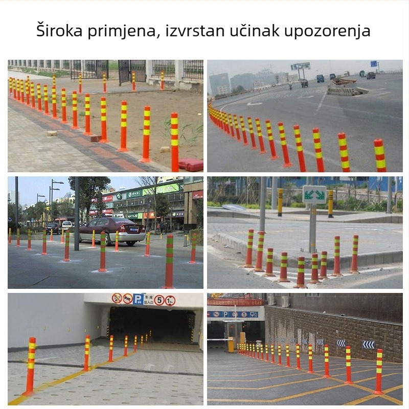 75 cm plastična kolona za upozorenje, fleksibilni razdjelnik, reflektirajuća barijera za parkiranje
