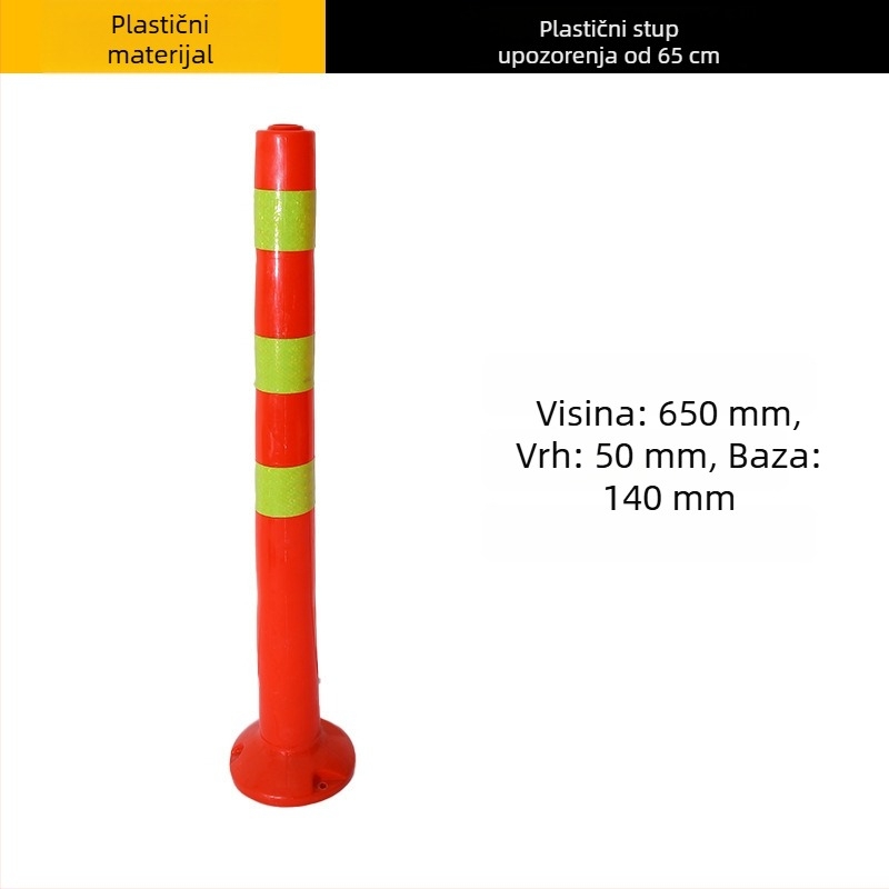 75 cm plastična kolona za upozorenje, fleksibilni razdjelnik, reflektirajuća barijera za parkiranje