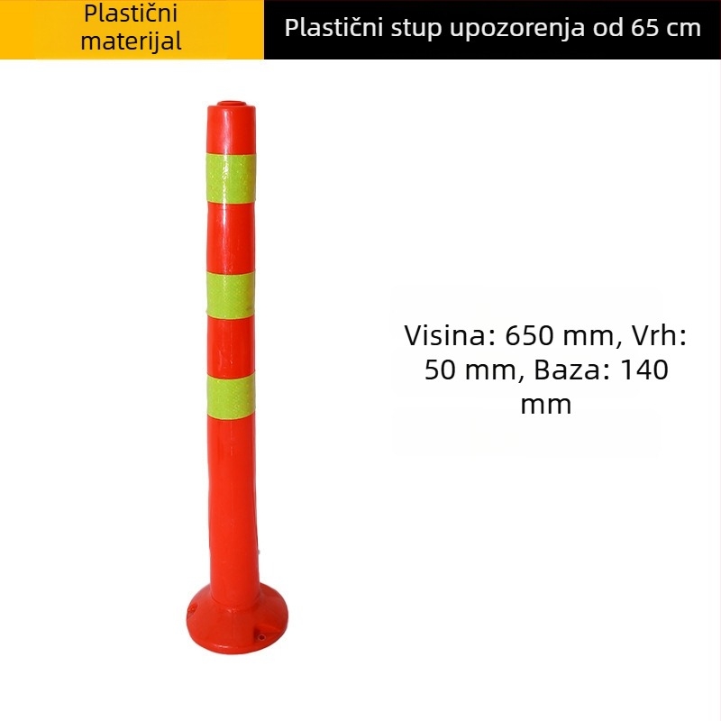 75 cm plastična kolona za upozorenje, fleksibilni razdjelnik, reflektirajuća barijera za parkiranje