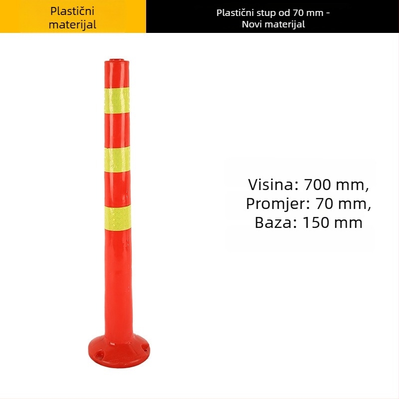 75 cm plastična kolona za upozorenje, fleksibilni razdjelnik, reflektirajuća barijera za parkiranje