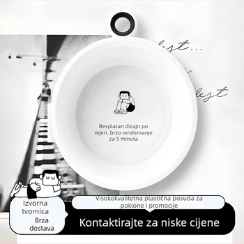 Neuništiv set plastičnih posuda za pranje za kućnu upotrebu — veliki, srednji i mali; debeli zidovi; može se slagati; pogodna za pranje rublja, čišćenje voća i povrća i skladištenje u kupaoni