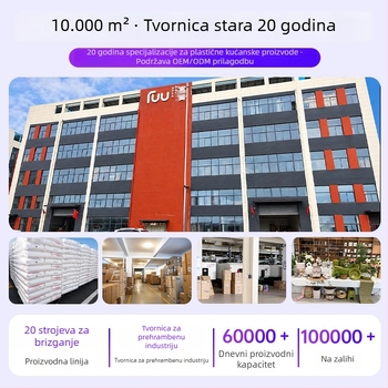 Neuništiv set plastičnih posuda za pranje za kućnu upotrebu — veliki, srednji i mali; debeli zidovi; može se slagati; pogodna za pranje rublja, čišćenje voća i povrća i skladištenje u kupaoni