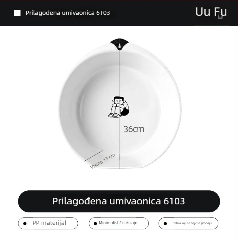 Neuništiv set plastičnih posuda za pranje za kućnu upotrebu — veliki, srednji i mali; debeli zidovi; može se slagati; pogodna za pranje rublja, čišćenje voća i povrća i skladištenje u kupaoni