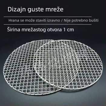 Velika mreža za roštilj na ugljen, jednokratna, bez čišćenja, kružna mreža u korejskom stilu za kuhanje čaja i roštilj ploču