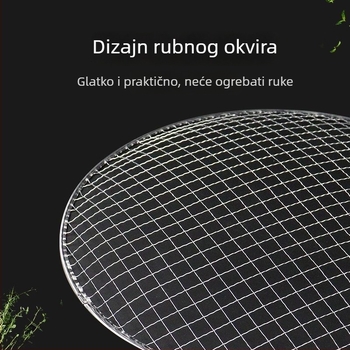 Velika mreža za roštilj na ugljen, jednokratna, bez čišćenja, kružna mreža u korejskom stilu za kuhanje čaja i roštilj ploču