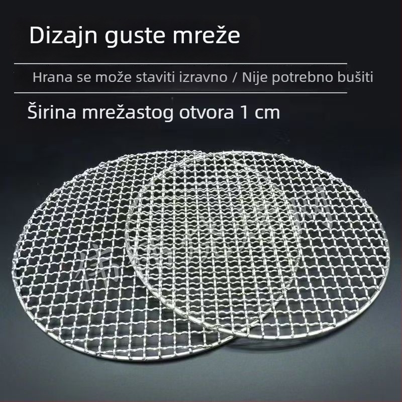 Velika mreža za roštilj na ugljen, jednokratna, bez čišćenja, kružna mreža u korejskom stilu za kuhanje čaja i roštilj ploču