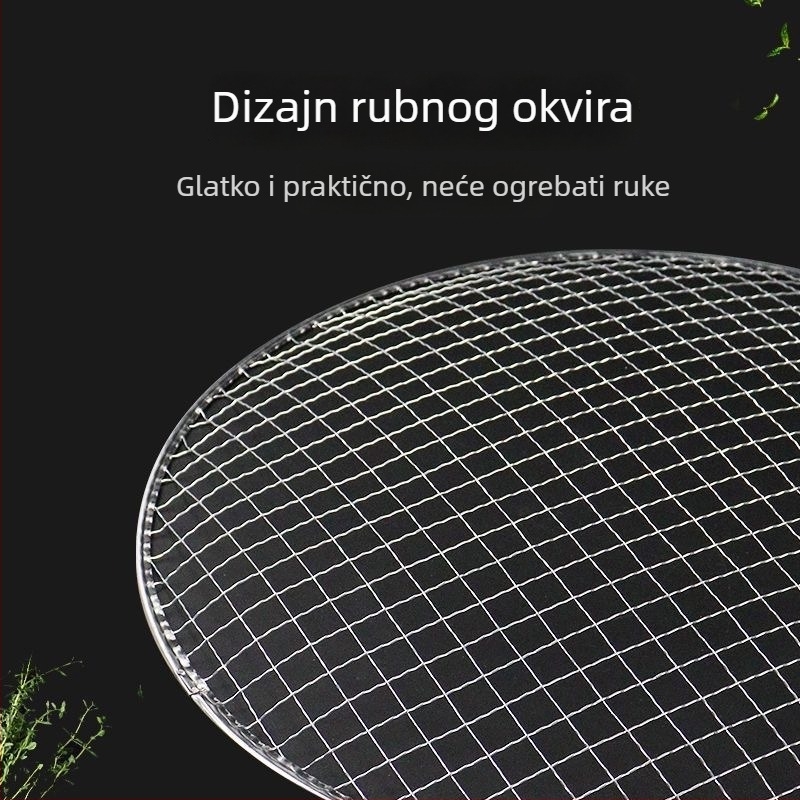 Velika mreža za roštilj na ugljen, jednokratna, bez čišćenja, kružna mreža u korejskom stilu za kuhanje čaja i roštilj ploču