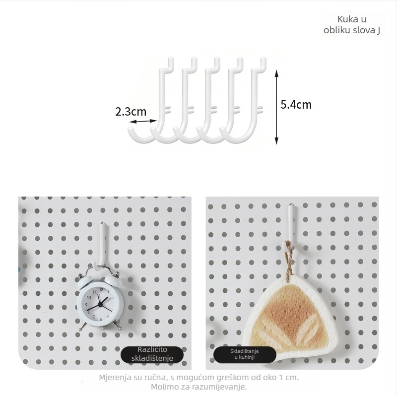 Pegboard s 16 mm rupama – poseban držač, držač olovke, skladištenje za stol, DIY ukrasni regal