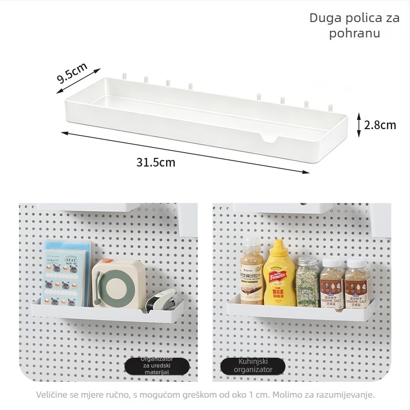 Pegboard s 16 mm rupama – poseban držač, držač olovke, skladištenje za stol, DIY ukrasni regal
