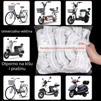 Jednokratna plastična navlaka za sjedalo za električna vozila i motocikle; vodootporna i otporna na kišu; univerzalna navlaka protiv prašine za sve sezone.