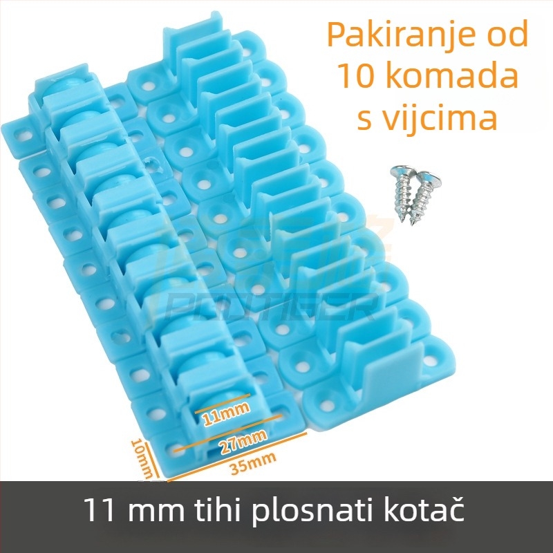11 mm univerzalni kotač za klizni prozor s dijamantnom mrežom, kotač za klizni prozor, metalni tihi valjak, hardverski dodaci