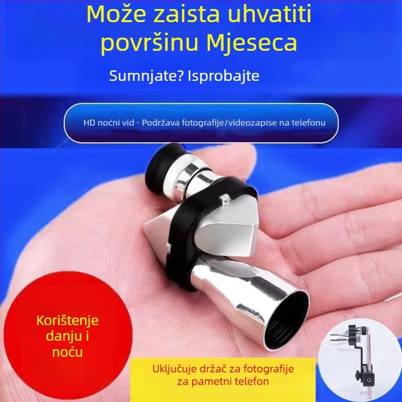 Monokularni teleskop s HD noćnim vidom, kompatibilan s kamerom na telefonu, kompaktan i prijenosan za otvorene koncerte