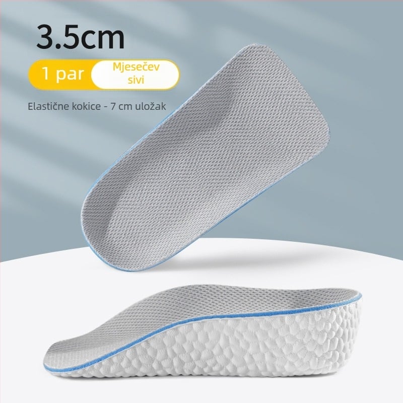 Nevidljiva uložna za povećanje visine, za muškarce i žene, s polu-podlogom pete i potporom luka, protuklizno, 1,5/2,5/3,5 cm