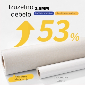 Samoljepljiva zidna tkanina, bezšivna dekorativna naljepnica za zid, vodootporna i otporna na vlagu, za dnevni boravak i spavaću sobu