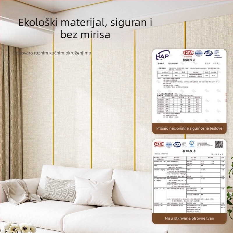 Samoljepljiva zidna tkanina, bezšivna dekorativna naljepnica za zid, vodootporna i otporna na vlagu, za dnevni boravak i spavaću sobu