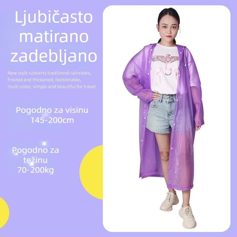 Jednokratna EVA kišob kišob za odrasle, debeli materijal 100–140 g, dugi pončo u jednom komadu, prijenosno za koncerte i rafting