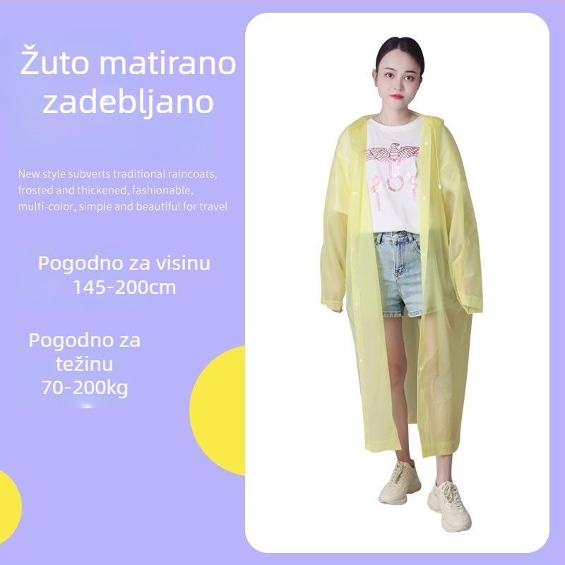 Jednokratna EVA kišob kišob za odrasle, debeli materijal 100–140 g, dugi pončo u jednom komadu, prijenosno za koncerte i rafting