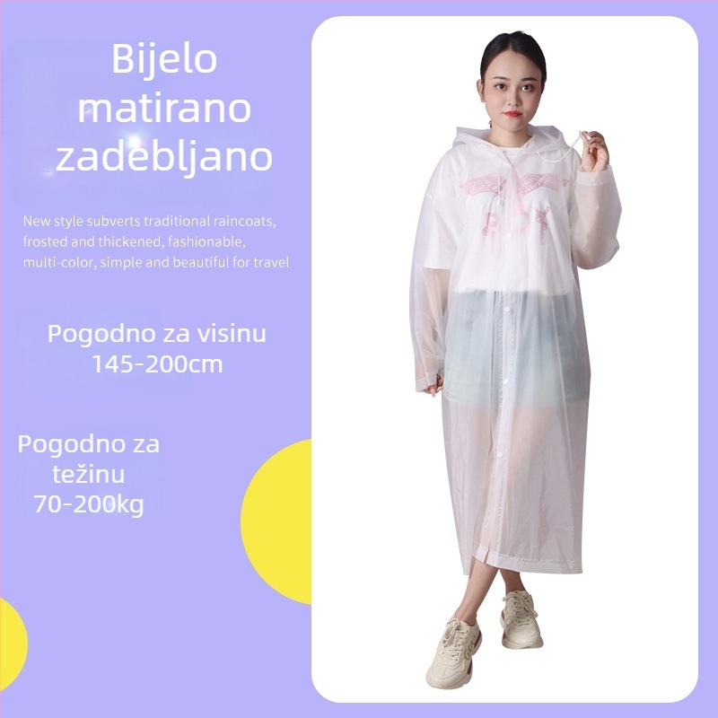 Jednokratna EVA kišob kišob za odrasle, debeli materijal 100–140 g, dugi pončo u jednom komadu, prijenosno za koncerte i rafting
