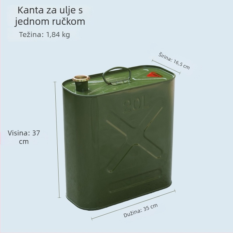 Jačani čelični spremnik za gorivo, benzinska kanta 50 L/30 L, prijenosni dizelski kanistar, željezni spremnik, rezervni rezervoar goriva za automobil