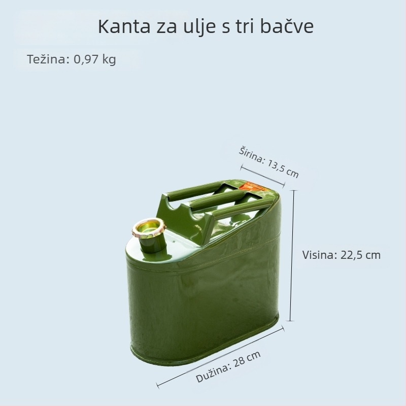 Jačani čelični spremnik za gorivo, benzinska kanta 50 L/30 L, prijenosni dizelski kanistar, željezni spremnik, rezervni rezervoar goriva za automobil