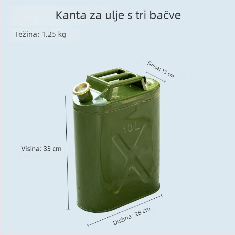 Jačani čelični spremnik za gorivo, benzinska kanta 50 L/30 L, prijenosni dizelski kanistar, željezni spremnik, rezervni rezervoar goriva za automobil
