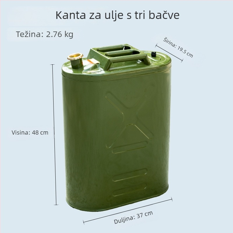 Jačani čelični spremnik za gorivo, benzinska kanta 50 L/30 L, prijenosni dizelski kanistar, željezni spremnik, rezervni rezervoar goriva za automobil